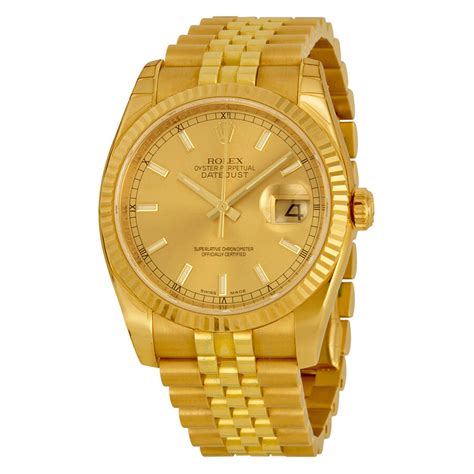 rolex all gold datejust|rolex datejust 36 yellow gold.